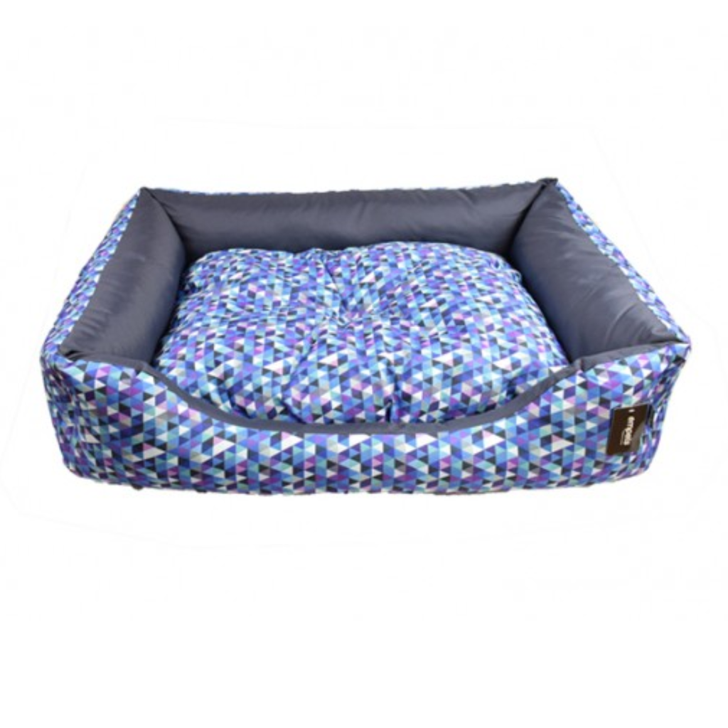 Empets Couch Bed Modern[Dimension - 65x50x18cm, Texture - Printed Blue]