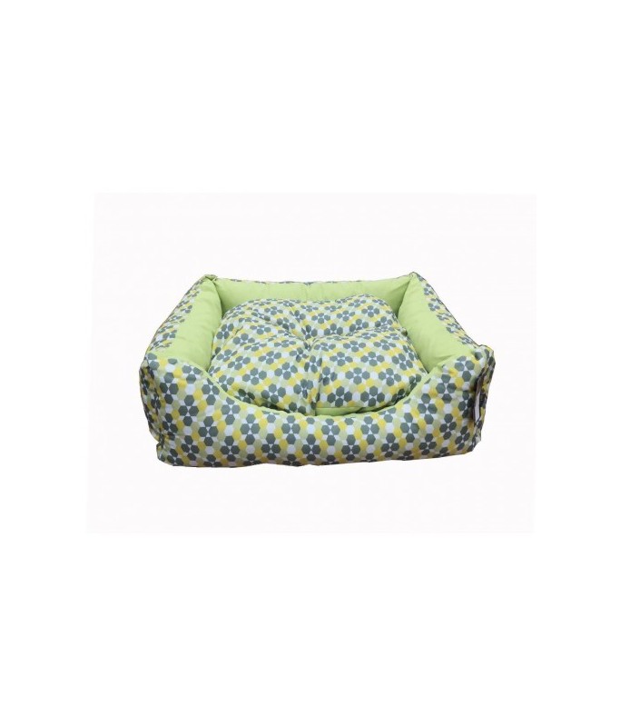 Empets Couch Bed Modern[Dimension - 65x50x18cm, Texture - Printed Green]