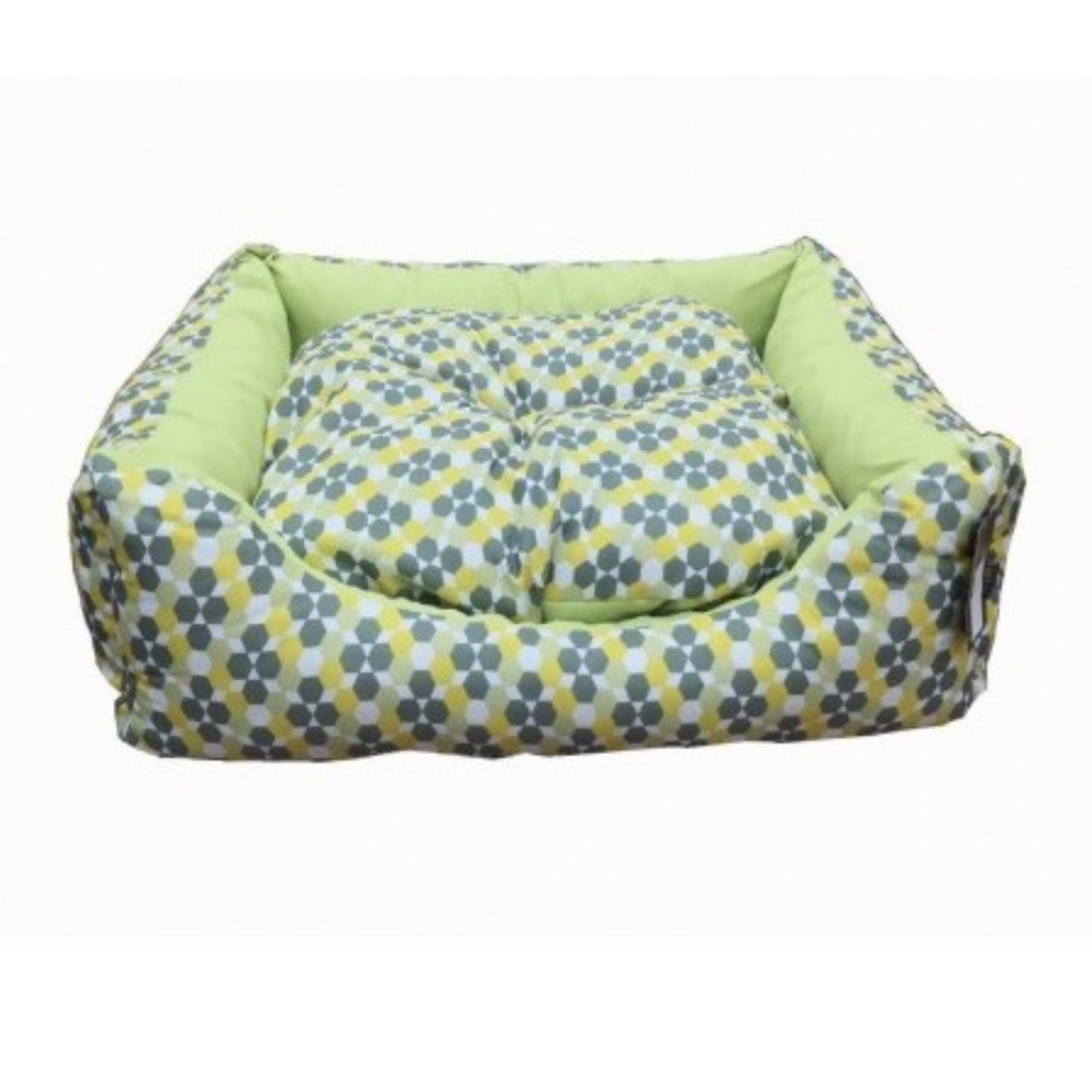 Empets Couch Bed Modern[Dimension - 65x50x18cm, Texture - Printed Green]