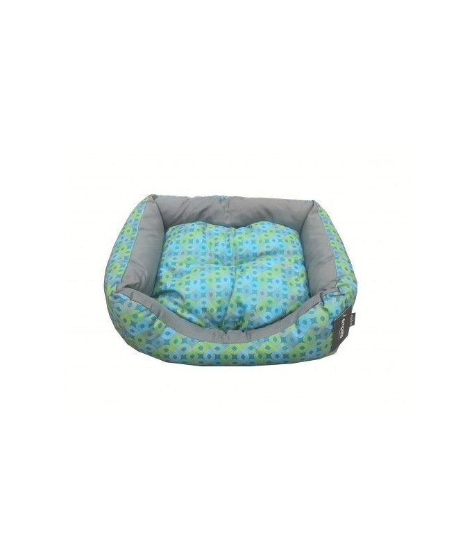 Empets Couch Bed Modern[Dimension - 65x50x18cm, Texture - Printed Green & Light Blue]