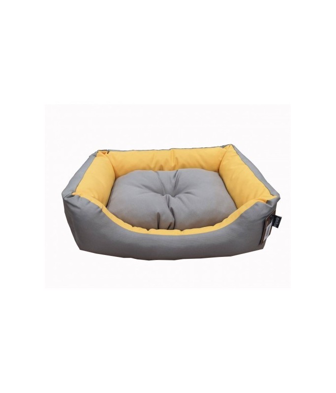 Empets Couch Bed Basic Duo[Dimension - 75x55x20cm, Color - Yellow & Grey]