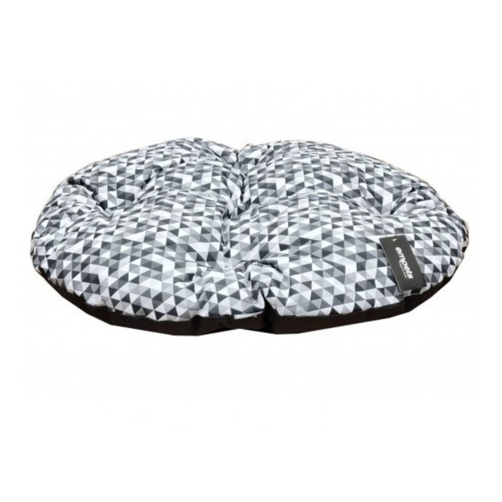 Empets Oval Cushion Modern[Dimension - 78x66cm, Texture - Printed Black & White]