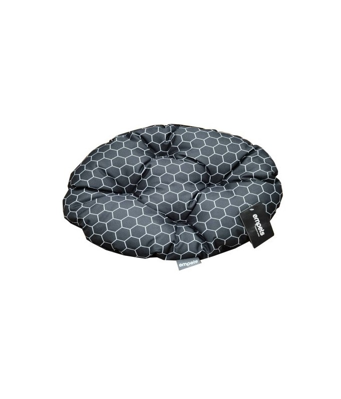 Empets Oval Cushion Modern[Dimension - 78x66cm, Texture - Printed Black]