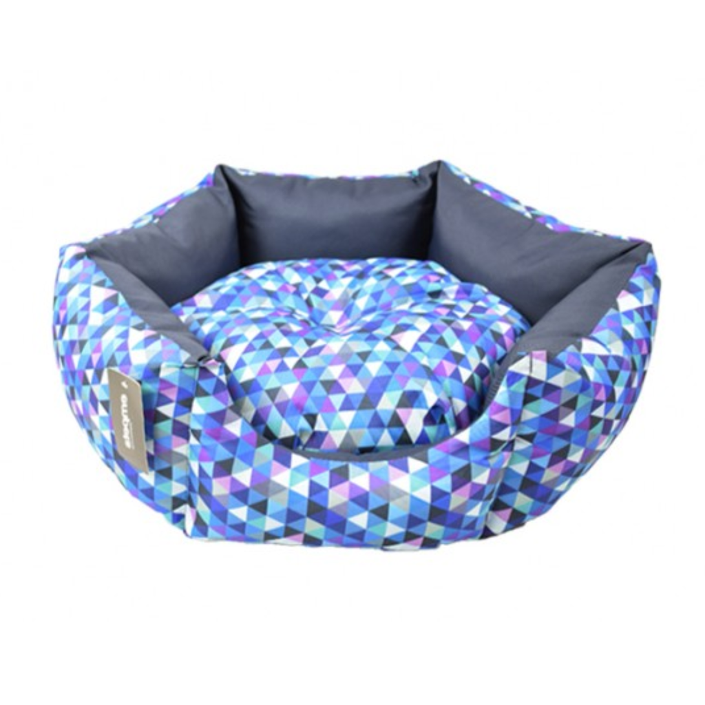 Empets Venus Bed Modern[Dimension - 45x45x19cm, Texture - Printed Dark Blue]