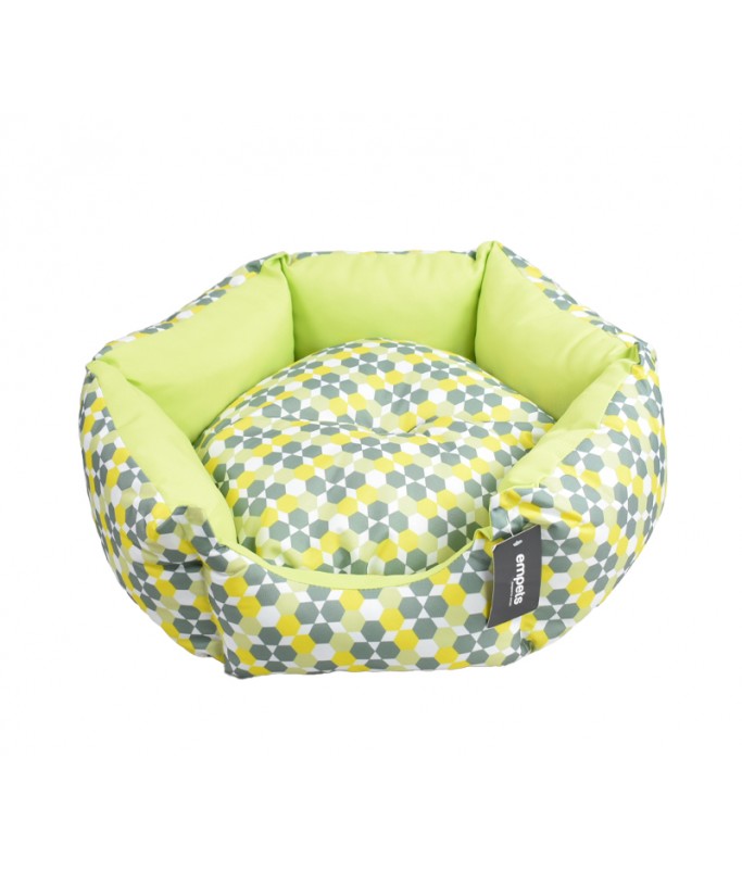 Empets Venus Bed Modern[Dimension - 45x45x19cm, Texture - Printed Green & Lemon]