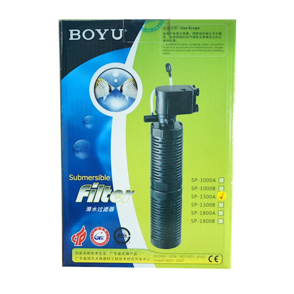 Boyu Submersible Filter[SP Series][Flow - 400L/h, Model - SP1300-A]