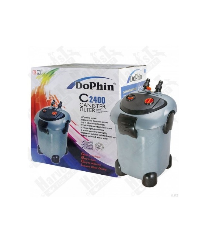 KW Zone Dophin Canister Filter[Model - FDC2400, Max Output - 2400L/H, Options - With UV]