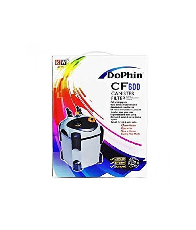 KW Zone Dophin Canister Filter With UV[Model - FDCF600, Max Output - 650L/H]