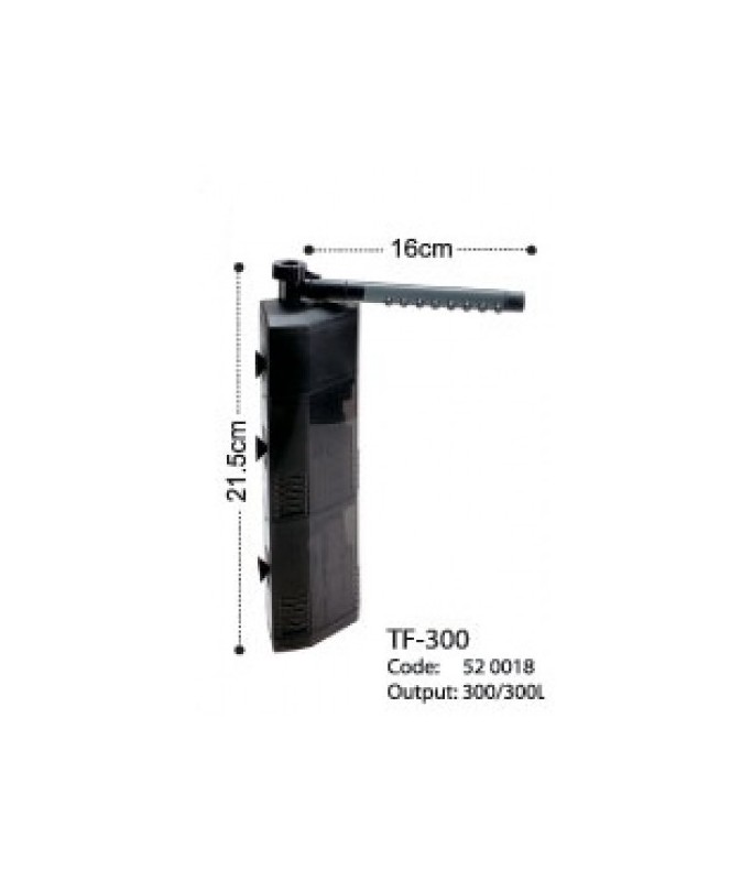 KW Zone Dophin Aquarium Triangle Internal Filter With Rainbar[Max Output - 320L/H]