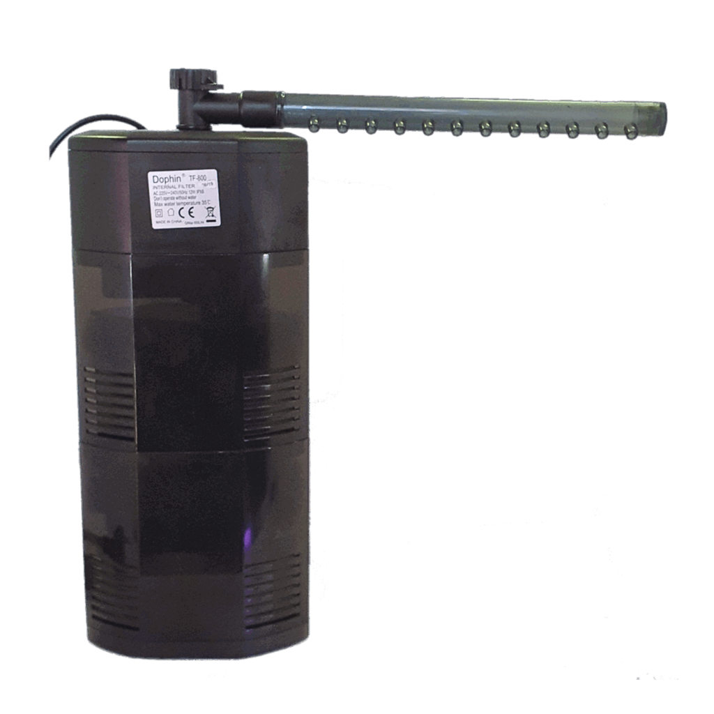 KW Zone Dophin Aquarium Triangle Internal Filter With Rainbar[Max Output - 650L/H]