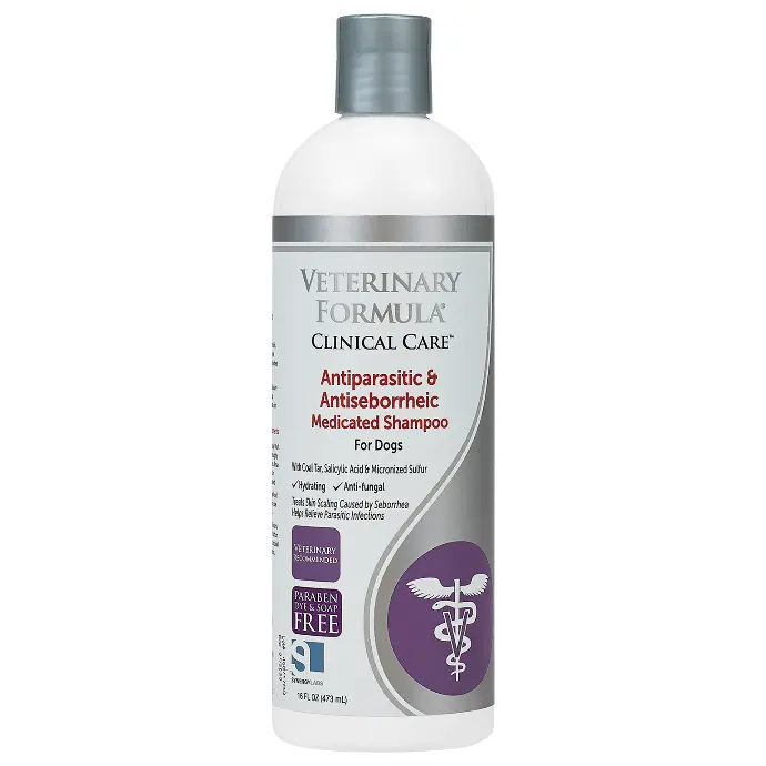 Synergy Labs Veterinary Formula Clinical Care Antiparasitic & Antiseborrheic Shampoo For Dogs 473ml[Volume - 473ml]