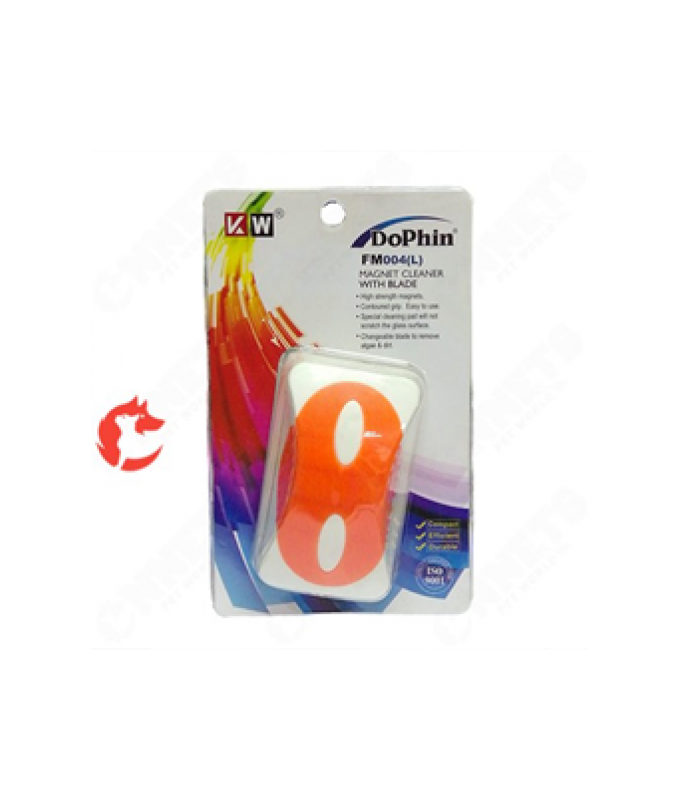 KW Zone Dophin Floating Magnetic Cleaner (With Blade) FM004-L - 10.5cm L x 5cm W