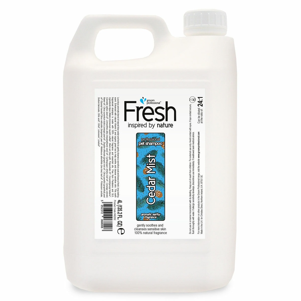 Groom Professional Fresh Cedar Mist Shampoo[Volume - 4 litre]