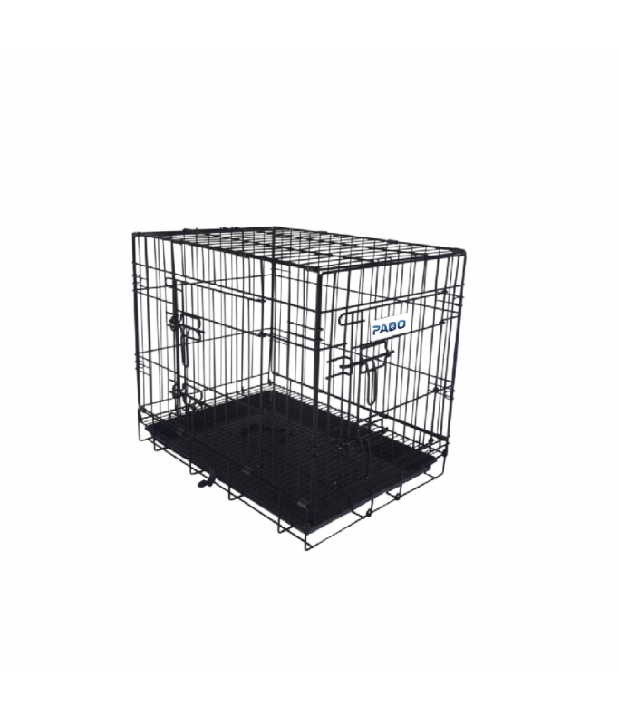 Pado Double Door Dog Crate with Mesh Floor, 61x44.5x51.5cm