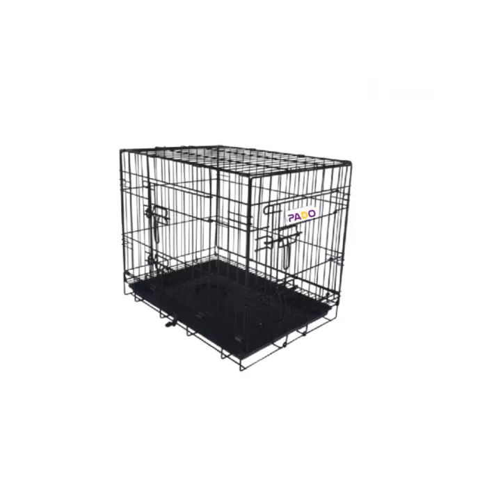 Pado Double Door Dog Crate with Mesh Floor, 77x49x56.5cm