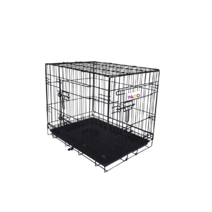 Pado Double Door Dog Crate with Mesh Floor, 92x57.5x65cm
