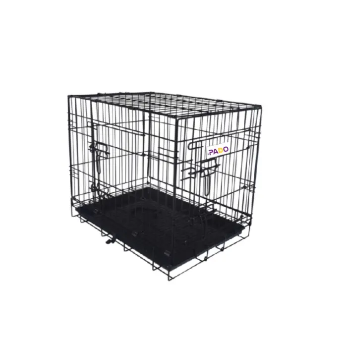 Pado Double Door Dog Crate with Mesh Floor, 107.5x70.5x77.5cm