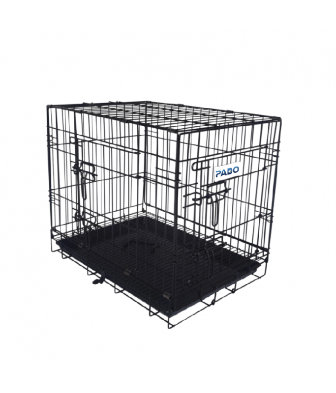 Pado Double Door Dog Crate with Mesh Floor, 123x76x83cm