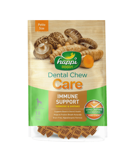 Happi Doggy Dental Chew Care-Immune Support-2.5" (18 pieces)-150g