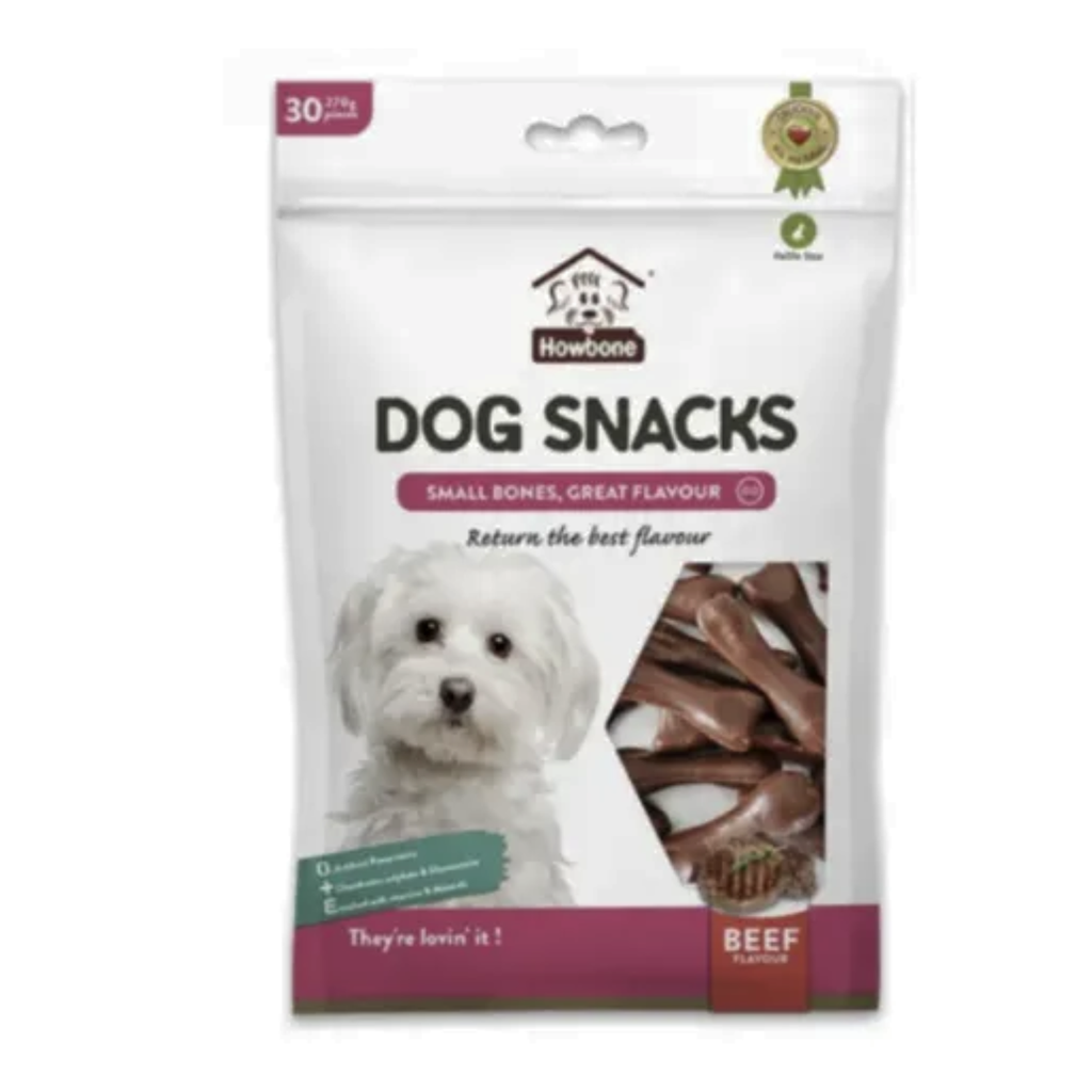 Howbone Dog Snack -Mini Bone 270g (30pcs/pack) - Beef Flavour