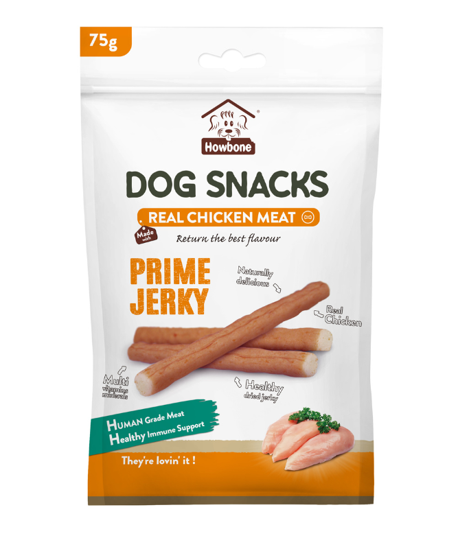 Howbone Prime Jerky -Dog Snack 75g - Chicken Flavour