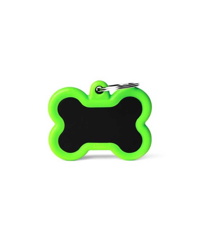 MY FAMILY OSSO ALLUMINIO NERO GOMMA VERDE HUSHTAG