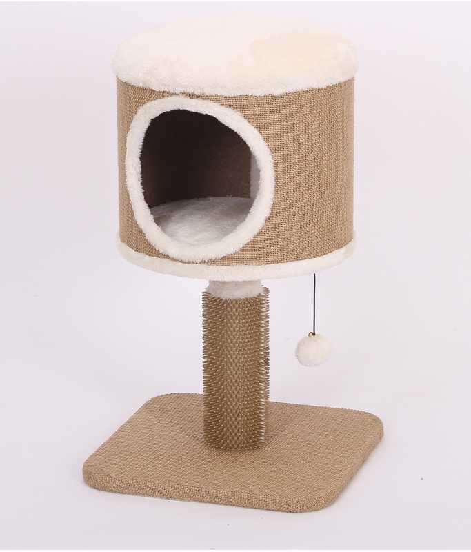 Catry Cat Tree With Cozy Cushion And Scratcher 38x38x60cm