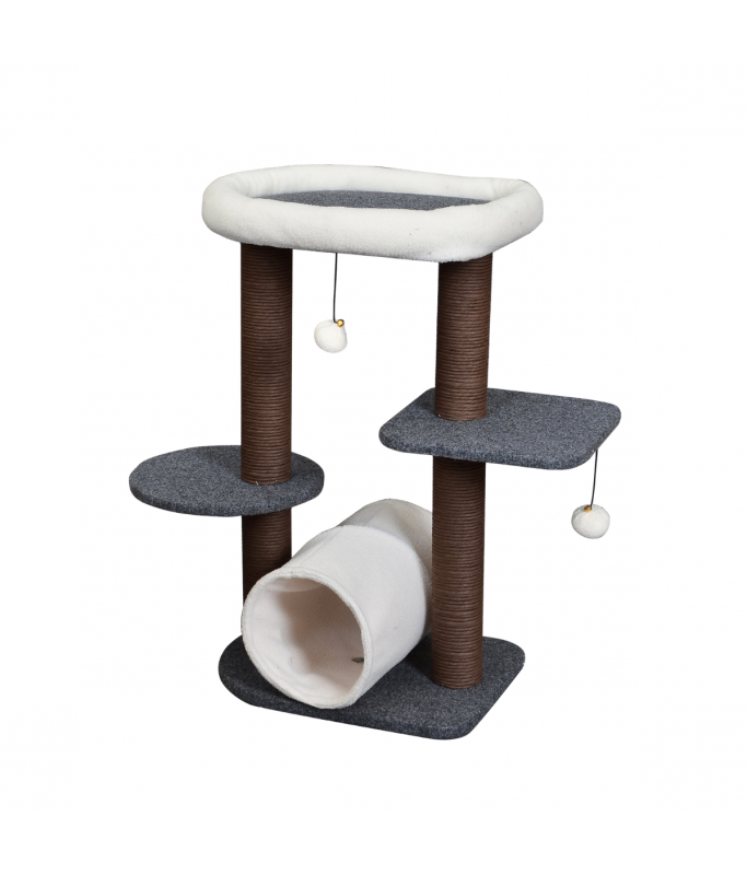 Catry Stylish Cat Tree with Scratch Post 43x33x72cm[Dimension - 43x33x72cm]