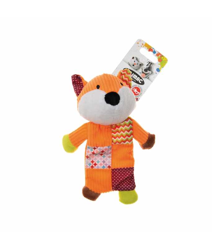 Imac Plush Fox Mat with Squeaker Dog Toy, 21,5x15,5x6,5cm