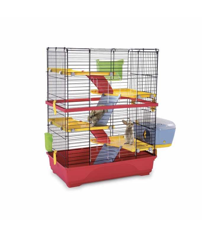 IMAC Double-80 Cage for rabbits, chinchillas, guinea pigs and ferrets - 80X48.5X104CM