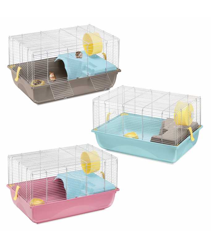 IMAC Criceti 60- Cage for Hamsters-Mixed Colors - 60.5X40.5X33CM