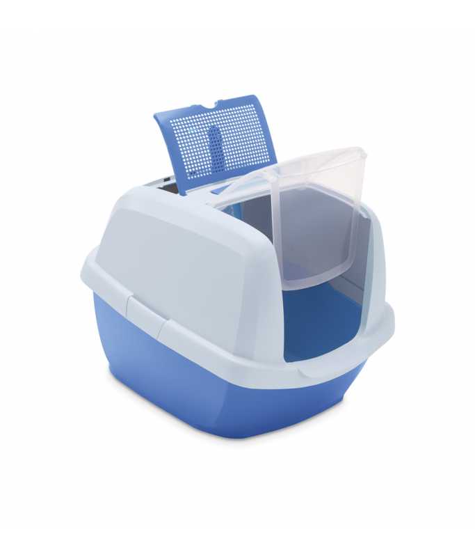 IMAC Maddy Junior-Hooded Cat Toilet - 57x43x41cm[Color - Blue]