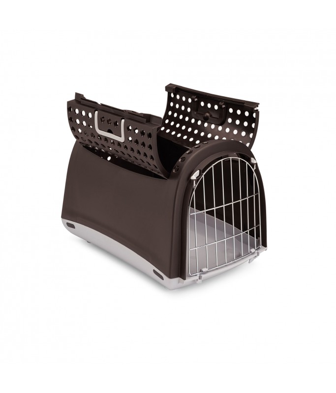 IMAC Linus Cabrio - Carrier For Cats And Dogs[Color - Brown, Dimension - 50 x 32 x 34.5cm]