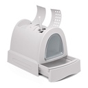IMAC Zuma Litter Box For Cats - 40 x 56 x 42.5cm[Color - Gray,  Size - M]