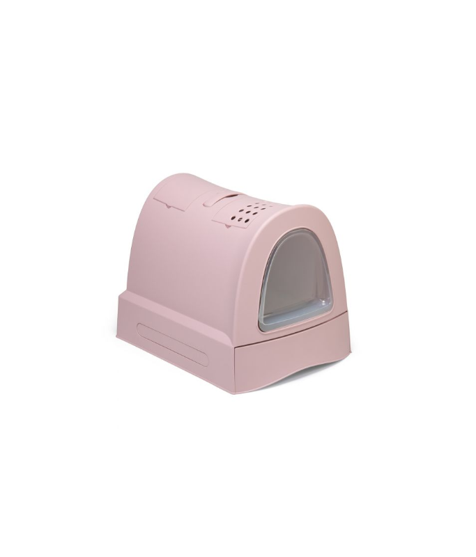 IMAC Zuma Litter Box For Cats - 40 x 56 x 42.5cm[Color - Pink, Dimension - 40 x 56 x 42.5cm, Size - M]