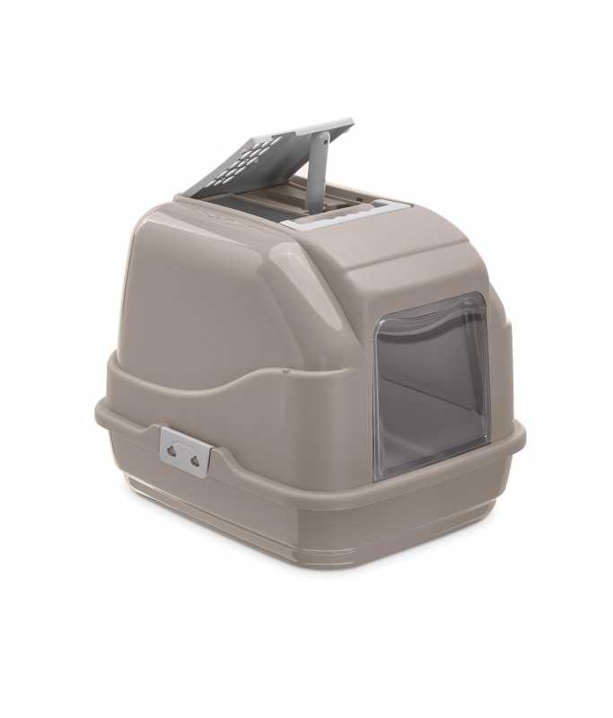 IMAC Easy Cat - Hooded Cat Toilets[Color - Grey, Dimension - 50 x 40 x 40cm]