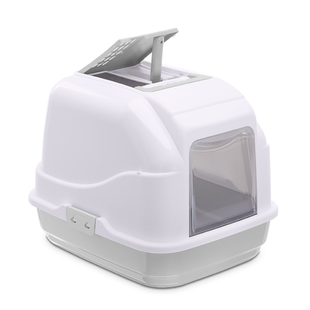 IMAC Easy Cat - Hooded Cat Toilets[Color - Grey, Dimension - 50 x 40 x 40cm]