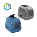 IMAC Easy Cat - Hooded Cat Toilets - Second Life Plastic - [Color - Blue / Grey] Dimension - 50 x 40 x 40cm]