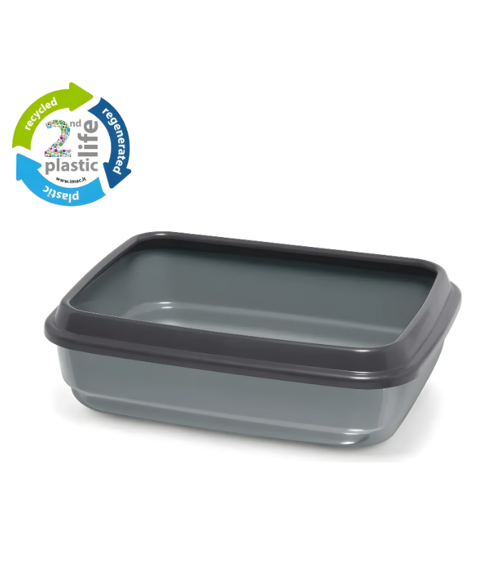 IMAC JERRY SECOND LIFE PLASTIC-Cat Litter Tray with boarder[Dimension - 50 x 40 x 14.5cm]