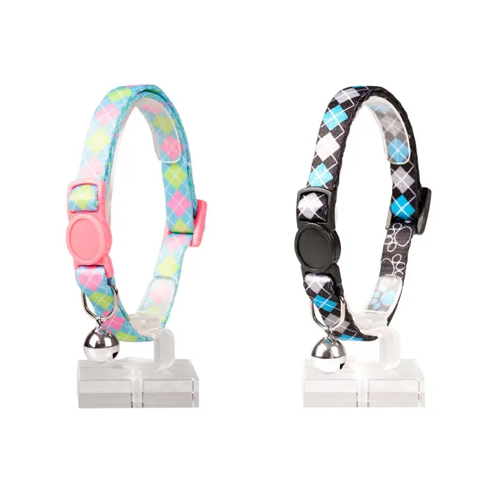 Duvo+ Cat Collar Nylon Mixed Colors 20 - 30cm / 10mm[Texture - Scottish Squares]