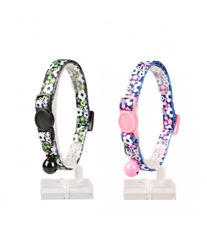 Duvo Cat Collar Nylon Mixed Colors 20 - 30cm / 10mm[Texture - Flowers]