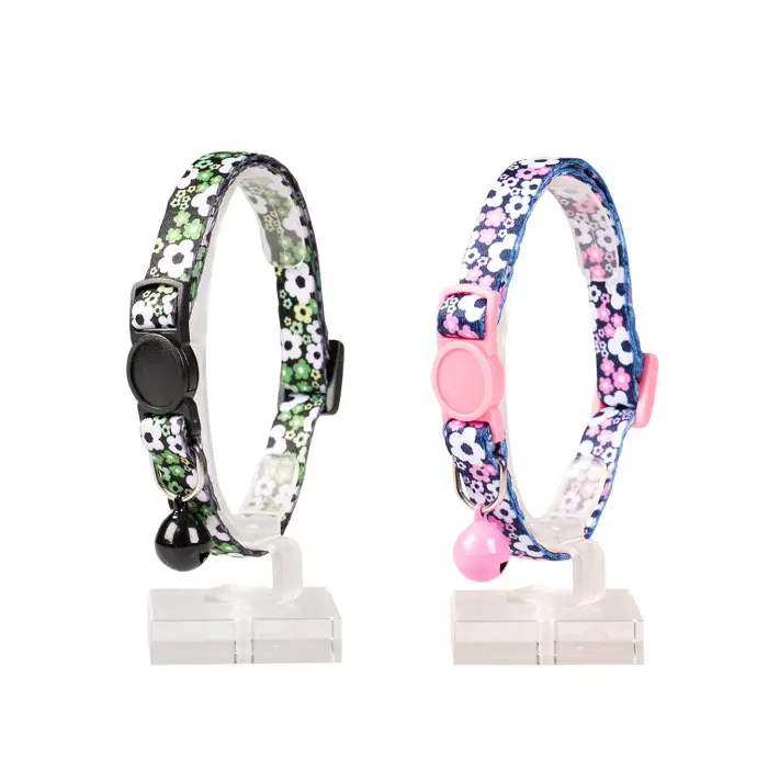 Duvo Cat Collar Nylon Mixed Colors 20 - 30cm / 10mm[Texture - Flowers]