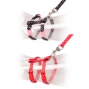 Duvo+ Kitten Walking Set White Dots Black/Red 15-25cm / 8mm-125cm