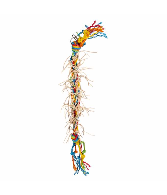 Duvo+ Colorful Sisal Climbing Rope with Leather Strips 124cm