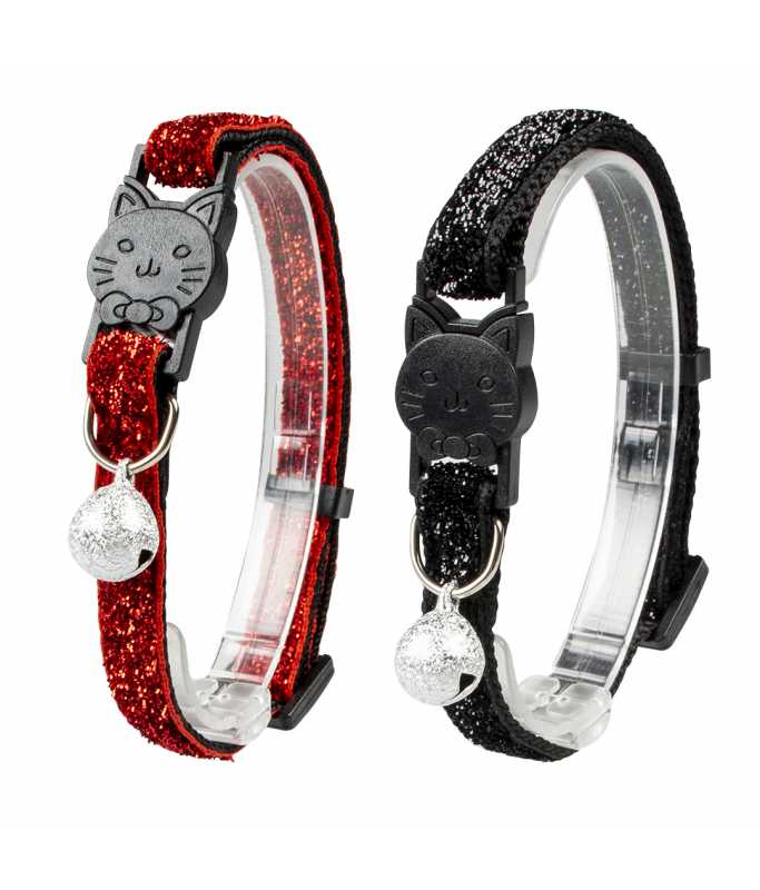 Duvo+ Cat Collar Glitter 2 Nylon Mixed Colors 20-30cm / 10Mm