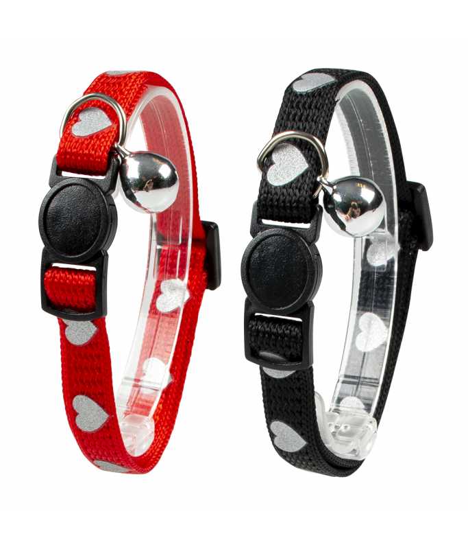 Duvo+ Cat Collar Hearts Reflective Mixed Colors 20-30cm / 10Mm