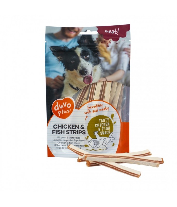 Duvo Dog Snack 80g[Options - Strips, Flavor - Chicken & Fish]