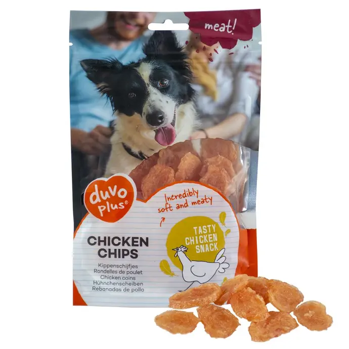 Duvo Dog Snack 80g[Flavor - Chicken, Options - Chips]