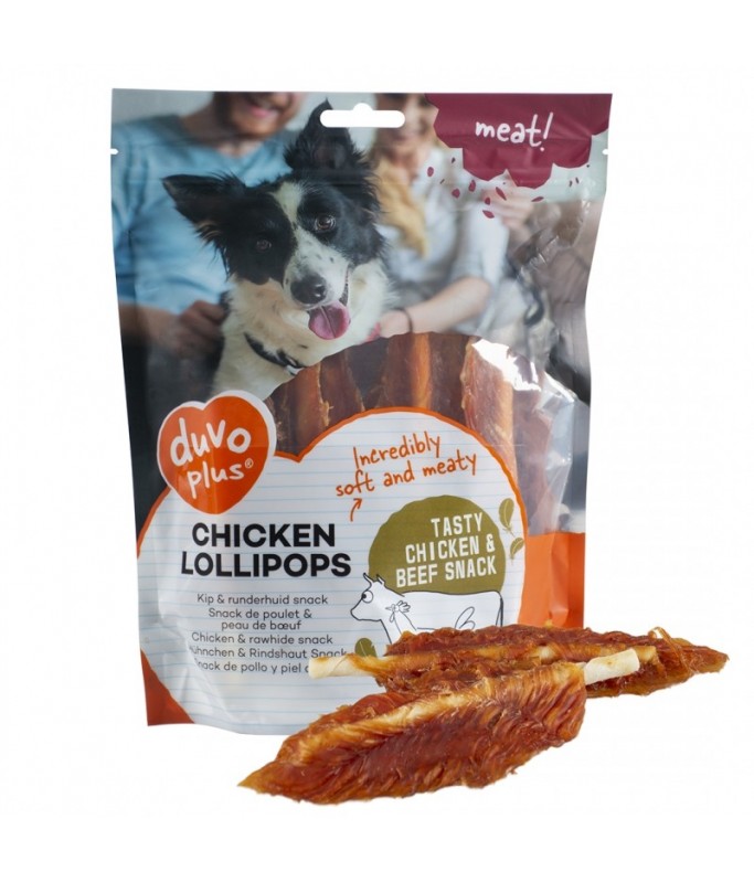 Duvo Dog Snack - 400g[Flavor - Chicken, Options - Lollipops]