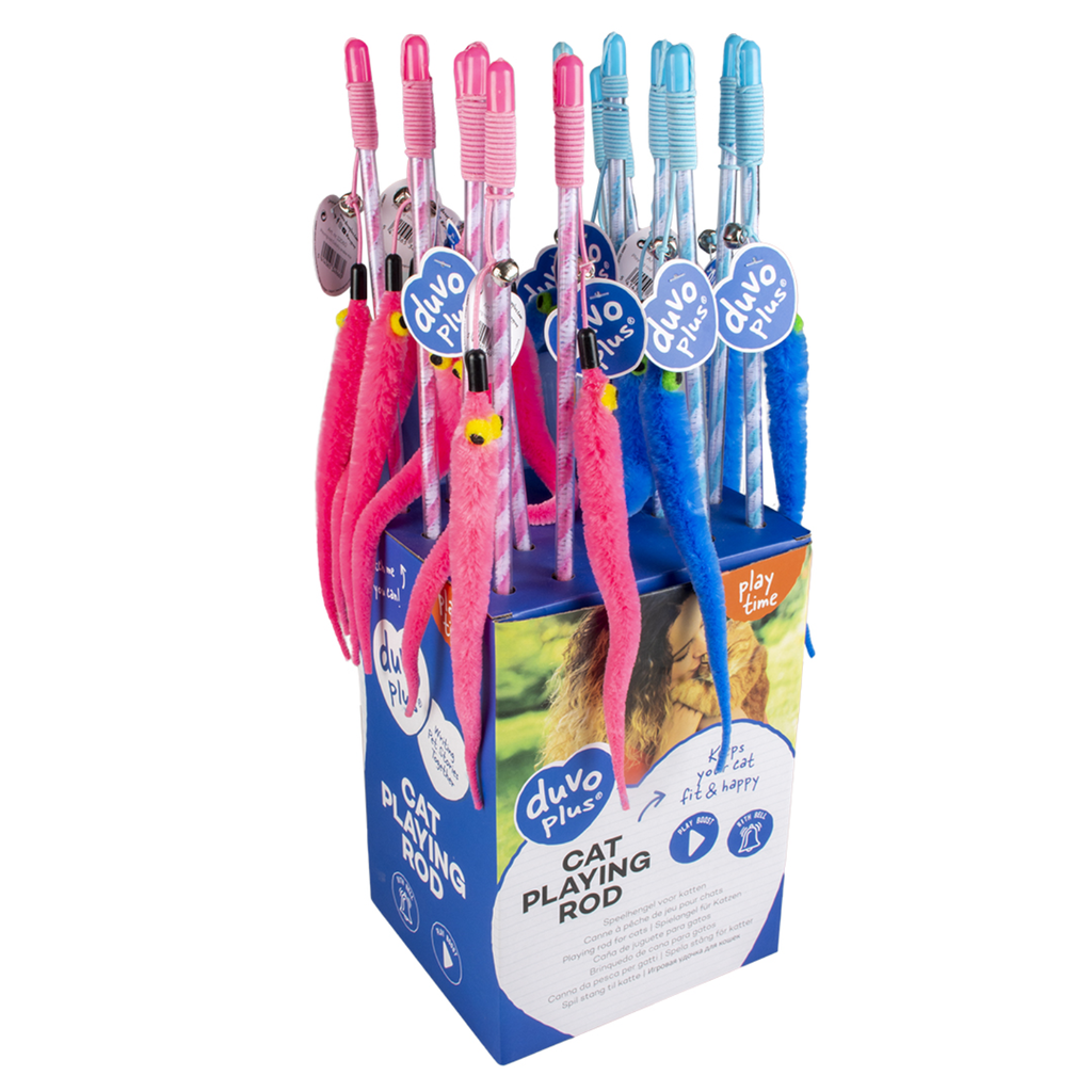 Duvo+ Playing Rod Catchy Snake Mix Mixed Colors - 45,5x2x1cm - Box Qty -16 Pcs